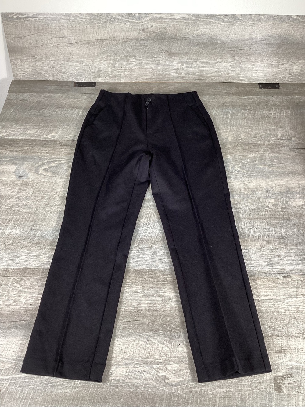 Liverpool Los Ángeles Womens Black Pintuck Trouser Pants Petite 6P Casual NWT